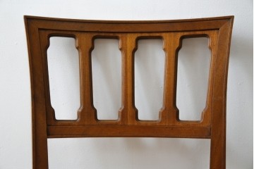 中古　DREXEL HERITAGE(ドレクセルヘリテイジ)　ストライプ柄のファブリックが目を引くアームレスチェア(ダイニングチェア、椅子、イス)(R-068939)