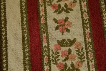 中古　DREXEL HERITAGE(ドレクセルヘリテイジ)　ストライプ柄のファブリックが目を引くアームレスチェア(ダイニングチェア、椅子、イス)(R-068939)