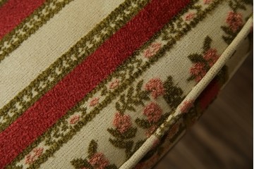 中古　DREXEL HERITAGE(ドレクセルヘリテイジ)　ストライプ柄のファブリックが目を引くアームレスチェア(ダイニングチェア、椅子、イス)(R-068939)