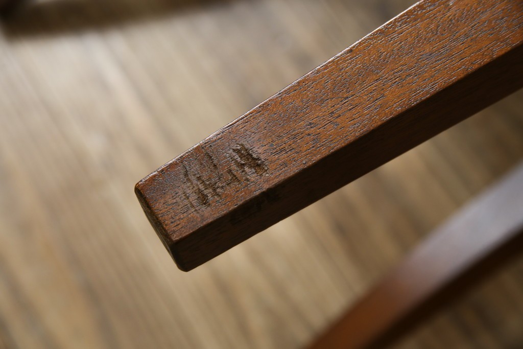 中古　DREXEL HERITAGE(ドレクセルヘリテイジ)　ストライプ柄のファブリックが目を引くアームレスチェア(ダイニングチェア、椅子、イス)(R-068939)