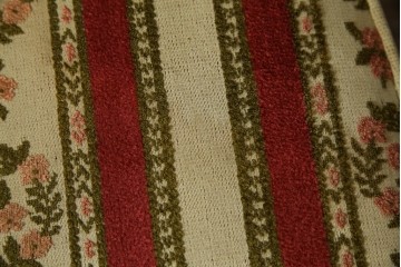 中古　DREXEL HERITAGE(ドレクセルヘリテイジ)　ストライプ柄のファブリックが目を引くアームレスチェア(ダイニングチェア、椅子、イス)(R-068939)