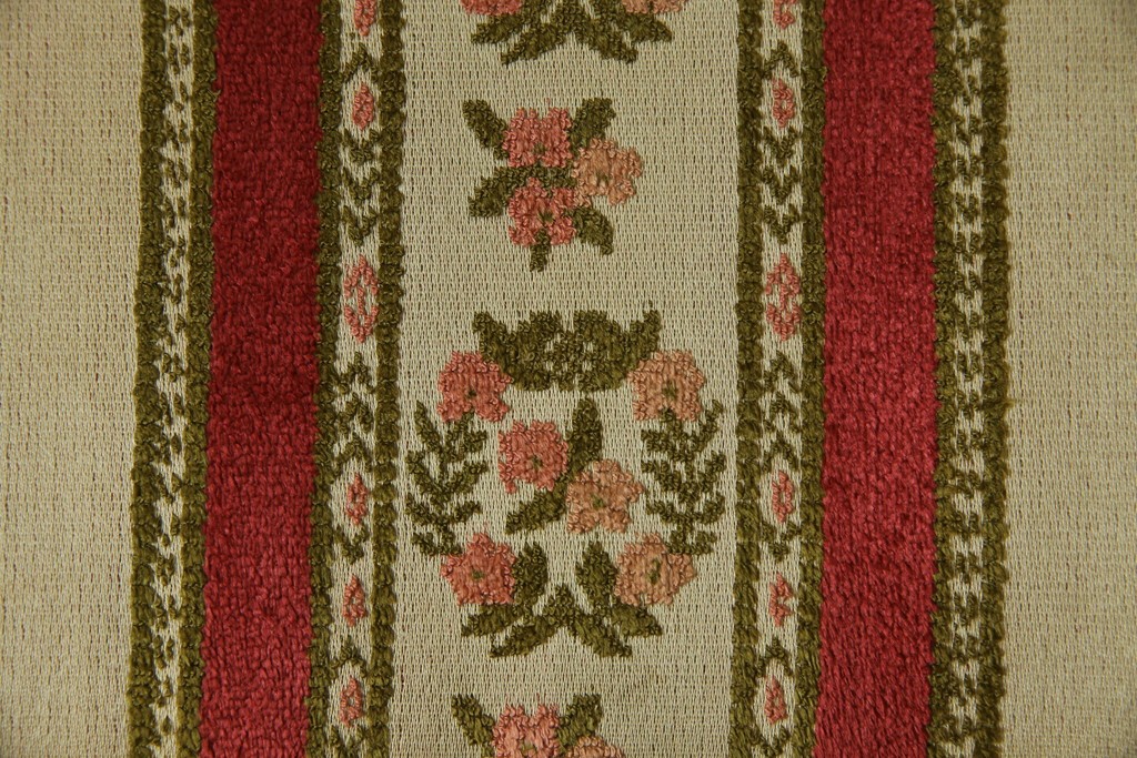 中古　DREXEL HERITAGE(ドレクセルヘリテイジ)　ストライプ柄のファブリックが目を引くアームレスチェア(ダイニングチェア、椅子、イス)(R-068939)