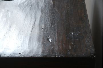 アンティーク家具　アジアン家具　希少!!　李朝　朝鮮美術　松材　無垢材　金具の立派なバンダチ(バンダジ、半閉櫃、銭箱、李朝箪笥、時代箪笥、収納箪笥、収納棚、サイドボード)(R-068943)