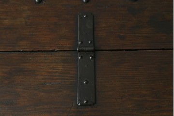 アジアンアンティーク　李朝家具　鋲金具が重厚感を高めるバンダチ　(R-068944)