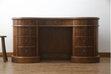 中古　DREXEL HERITAGE(ドレクセルヘリテイジ)　Cameo Classics(キャメオクラシックス)　高級感溢れるキドニーデスク(両袖デスク、机、ワークデスク、カウンターテーブル)(R-068952)