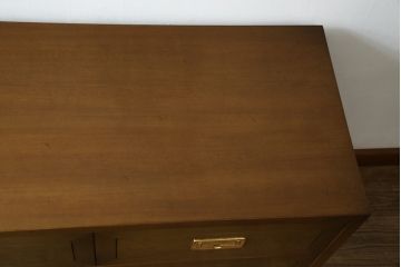 中古　希少!!　カリモク　domani(ドマーニ)　Morganton(モーガントン)　希少なライトコニャック色　ゴールドの引手が高級感を演出するドロワーチェスト(引き出し、サイドチェスト)(R-068963)