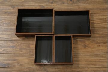 和製アンティーク　木目が美しい小引き出し(ドレッサー、メイクボックス、化粧品ボックス、化粧箱、ミニ鏡台)(R-068979)
