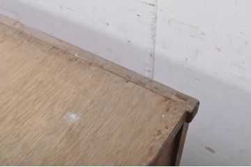 和製アンティーク　昭和レトロな雰囲気漂うシンプルな収納棚(キャビネット、食器棚、本箱、書棚、戸棚)(R-068985)