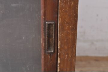 和製アンティーク　昭和レトロな雰囲気漂うシンプルな収納棚(キャビネット、食器棚、本箱、書棚、戸棚)(R-068985)