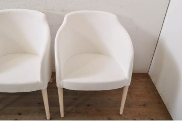 中古　短期展示品　極美品　相合家具製作所(SOGOKAGU)　マーガレット(MARGUERITE)　シンプルなデザインが魅力的なアームチェア5脚セット(一人掛けソファ、1人掛けソファ、ラウンジチェア、パーソナルチェア、バラ売り可能)(R-068987)