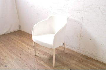 中古　短期展示品　極美品　相合家具製作所(SOGOKAGU)　マーガレット(MARGUERITE)　シンプルなデザインが魅力的なアームチェア5脚セット(一人掛けソファ、1人掛けソファ、ラウンジチェア、パーソナルチェア、バラ売り可能)(R-068987)