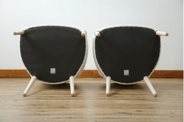 中古　短期展示品　極美品　相合家具製作所(SOGOKAGU)　マーガレット(MARGUERITE)　シンプルなデザインが魅力的なアームチェア2脚セット　(R-068988)