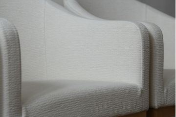 中古　短期展示品　美品　相合家具製作所(SOGOKAGU)　パルマ(PALMA)　シンプルなデザインが魅力的なアームチェア4脚セット(一人掛けソファ、1人掛けソファ、ラウンジチェア、パーソナルチェア)(R-068989)