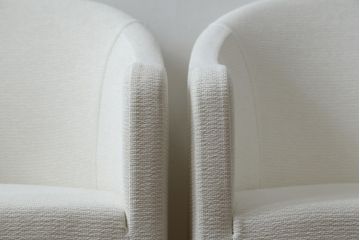 中古　短期展示品　美品　相合家具製作所(SOGOKAGU)　パルマ(PALMA)　シンプルなデザインが魅力的なアームチェア4脚セット(一人掛けソファ、1人掛けソファ、ラウンジチェア、パーソナルチェア)(R-068989)