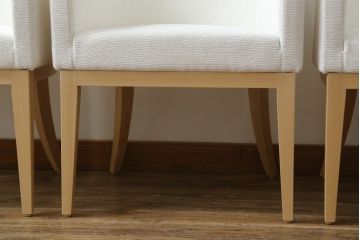 中古　短期展示品　美品　相合家具製作所(SOGOKAGU)　パルマ(PALMA)　シンプルなデザインが魅力的なアームチェア4脚セット(一人掛けソファ、1人掛けソファ、ラウンジチェア、パーソナルチェア)(R-068989)