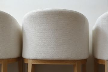 中古　短期展示品　美品　相合家具製作所(SOGOKAGU)　パルマ(PALMA)　シンプルなデザインが魅力的なアームチェア4脚セット(一人掛けソファ、1人掛けソファ、ラウンジチェア、パーソナルチェア)(R-068989)