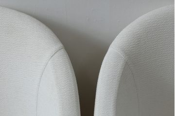 中古　短期展示品　美品　相合家具製作所(SOGOKAGU)　パルマ(PALMA)　シンプルなデザインが魅力的なアームチェア4脚セット(一人掛けソファ、1人掛けソファ、ラウンジチェア、パーソナルチェア)(R-068990)