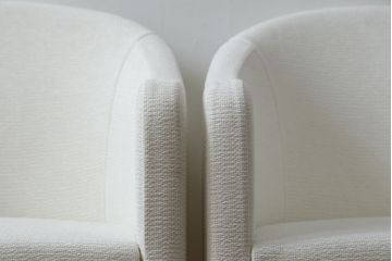 中古　短期展示品　美品　相合家具製作所(SOGOKAGU)　パルマ(PALMA)　シンプルなデザインが魅力的なアームチェア4脚セット(一人掛けソファ、1人掛けソファ、ラウンジチェア、パーソナルチェア)(R-068990)