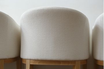 中古　短期展示品　美品　相合家具製作所(SOGOKAGU)　パルマ(PALMA)　シンプルなデザインが魅力的なアームチェア4脚セット(一人掛けソファ、1人掛けソファ、ラウンジチェア、パーソナルチェア)(R-068990)
