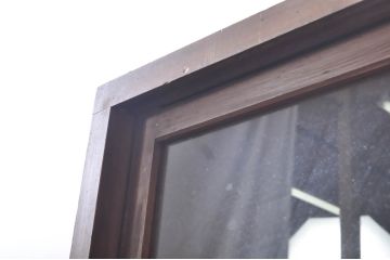 和製アンティーク　シンプルなデザインの二段重ね収納棚(キャビネット、戸棚、食器棚、飾り棚、店舗什器、本箱、ブックケース)(R-068991)