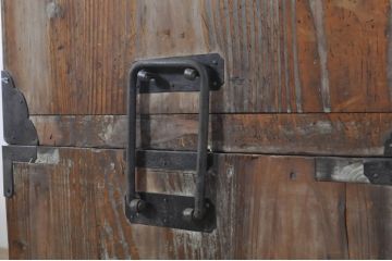 和製アンティーク　前面欅(ケヤキ)材　経年を感じさせる木味が魅力の二本松箪笥(重ね箪笥、時代箪笥、和タンス、衣装たんす、整理タンス、収納タンス、引き出し)(R-068994)