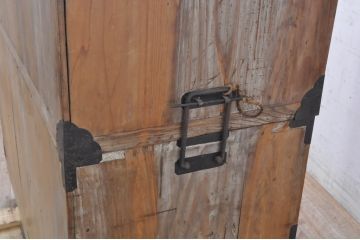 和製アンティーク　前面欅(ケヤキ)材　経年を感じさせる木味が魅力の二本松箪笥(重ね箪笥、時代箪笥、和タンス、衣装たんす、整理タンス、収納タンス、引き出し)(R-068994)