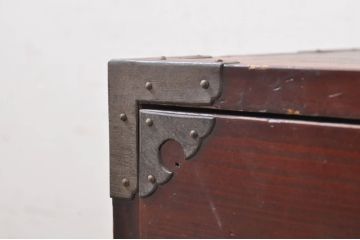 和製アンティーク 漆塗り 味わい深い佇まいが魅力の二本松箪笥ローチェスト(ローボード、時代箪笥、和タンス、衣装たんす、整理タンス、収納タンス、引き出し、テレビ台、テレビボード)(R-068999)