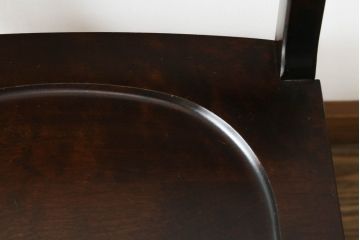 中古　北海道民芸家具　HM620　滑らかな木肌が上品なダイニングチェア(椅子、イス、ダイニングチェア、板座チェア、ラダーバックチェア)(R-069002)