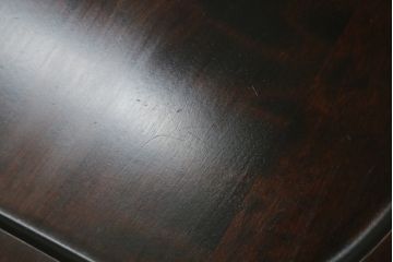 中古　北海道民芸家具　HM620　滑らかな木肌が上品なダイニングチェア2脚セット(椅子、イス、ダイニングチェア、板座チェア、ラダーバックチェア)(R-069003)