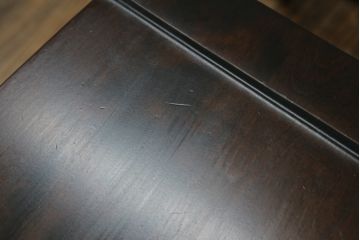 中古　北海道民芸家具　HM620　滑らかな木肌が上品なダイニングチェア2脚セット(椅子、イス、ダイニングチェア、板座チェア、ラダーバックチェア)(R-069003)