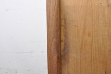アンティーク建具　総欅(ケヤキ)材　枠欅(ケヤキ)材、板ヒノキ材　落ち着いた和の雰囲気を醸し出す蔵戸1枚(引き戸、玄関戸)(R-069023)