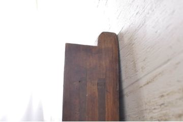 アンティーク建具　栗材　檜(ヒノキ)材　和の空間を高めるシンプルな格子蔵戸1枚(格子戸、玄関戸、引き戸)(R-069025)