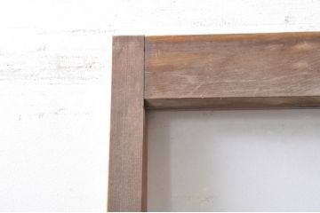 アンティーク建具　モールガラス入り どこか懐かしい雰囲気漂うガラス戸1枚(引き戸)(R-069026)