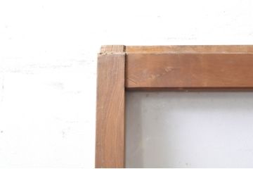 アンティーク建具　モールガラス入り どこか懐かしい雰囲気漂うガラス戸1枚(引き戸)(R-069026)