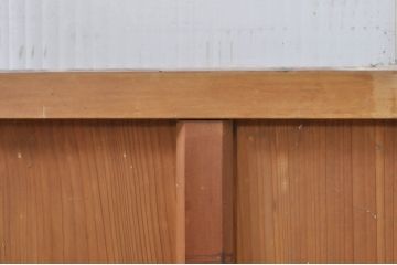 アンティーク建具　モールガラス入り どこか懐かしい雰囲気漂うガラス戸1枚(引き戸)(R-069026)