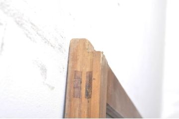 アンティーク建具　モールガラス入り どこか懐かしい雰囲気漂うガラス戸1枚(引き戸)(R-069026)