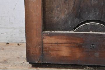 アンティーク建具　栗材　檜(ヒノキ)材　時代の流れを感じさせる木の味わいが魅力的な格子蔵戸1枚(引き戸、格子戸、玄関戸)(R-069029)