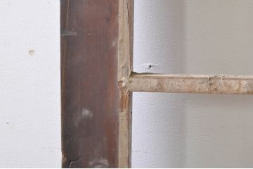 アンティーク建具　和の雰囲気を高める升目(マス目)格子蔵戸1枚(きつね格子、狐格子、引き戸、格子戸、障子戸)(R-069031)
