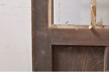 アンティーク建具　和の雰囲気を高める升目(マス目)格子蔵戸1枚(きつね格子、狐格子、引き戸、格子戸、障子戸)(R-069031)