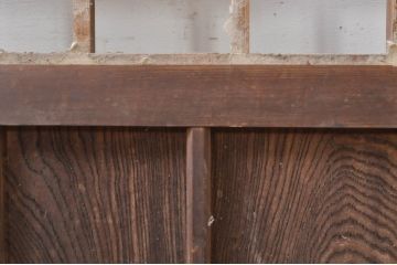 アンティーク建具　和の雰囲気を高める升目(マス目)格子蔵戸1枚(きつね格子、狐格子、引き戸、格子戸、障子戸)(R-069031)