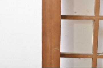 アンティーク建具　和の雰囲気を高める升目(マス目)格子蔵戸1枚(きつね格子、狐格子、引き戸、格子戸、障子戸)(R-069031)