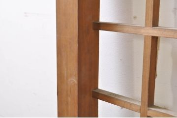 アンティーク建具　和の雰囲気を高める升目(マス目)格子蔵戸1枚(きつね格子、狐格子、引き戸、格子戸、障子戸)(R-069031)
