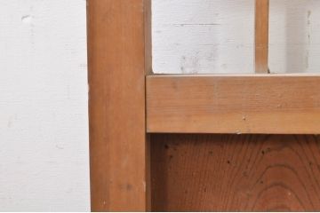アンティーク建具　和の雰囲気を高める升目(マス目)格子蔵戸1枚(きつね格子、狐格子、引き戸、格子戸、障子戸)(R-069031)