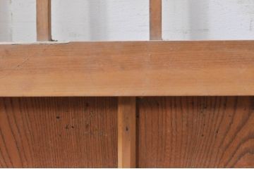 アンティーク建具　和の雰囲気を高める升目(マス目)格子蔵戸1枚(きつね格子、狐格子、引き戸、格子戸、障子戸)(R-069031)