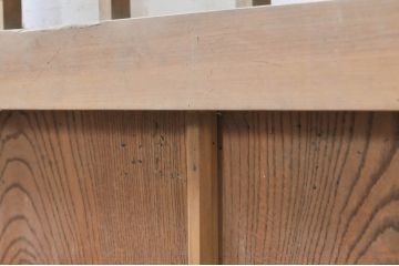 アンティーク建具　和の雰囲気を高める升目(マス目)格子蔵戸1枚(きつね格子、狐格子、引き戸、格子戸、障子戸)(R-069031)