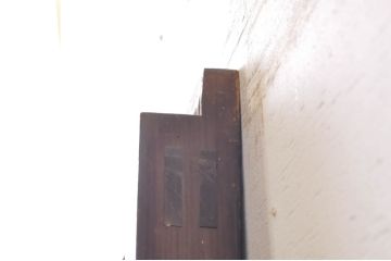 アンティーク建具　和の雰囲気を高める升目(マス目)格子蔵戸1枚(きつね格子、狐格子、引き戸、格子戸、障子戸)(R-069031)