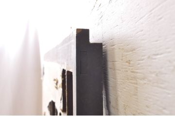 アンティーク建具　和モダンなお部屋作りにおすすめな大きな幅広障子戸1枚(きつね格子、狐格子、引き戸、格子戸、升目、マス目)(R-069032)