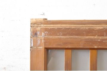 アンティーク建具　レトロな雰囲気を醸し出す大きなサイズのガラス戸1枚(引き戸、格子戸、玄関戸)(R-069034)