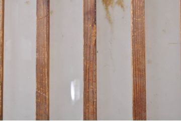 アンティーク建具　レトロな雰囲気を醸し出す大きなサイズのガラス戸1枚(引き戸、格子戸、玄関戸)(R-069034)