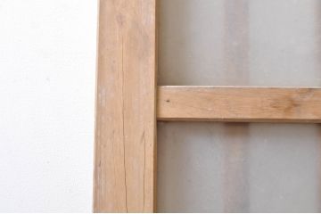 アンティーク建具　レトロな雰囲気を醸し出す大きなサイズのガラス戸1枚(引き戸、格子戸、玄関戸)(R-069034)